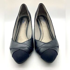 Life Stride Velocity Memory Foam Wedge Black Shoes Size 7M